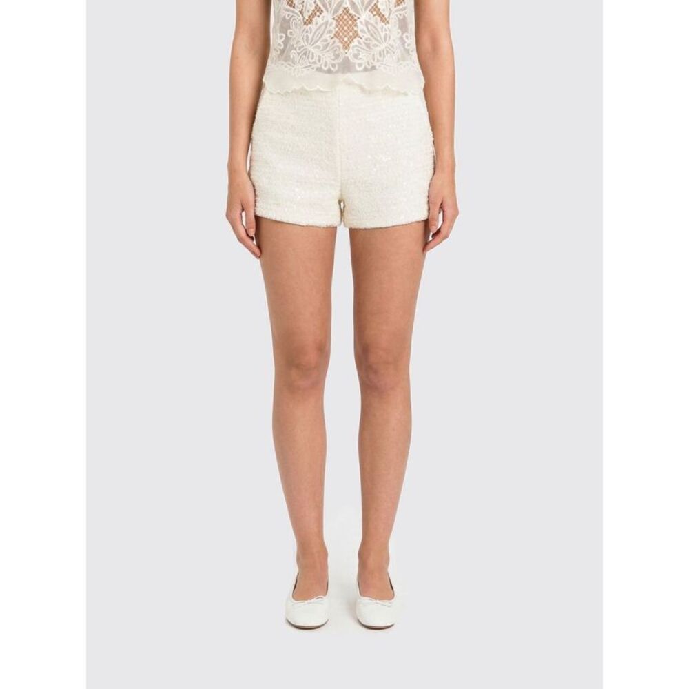 Twinset Women Boucle Shorts With Sequins Twinset